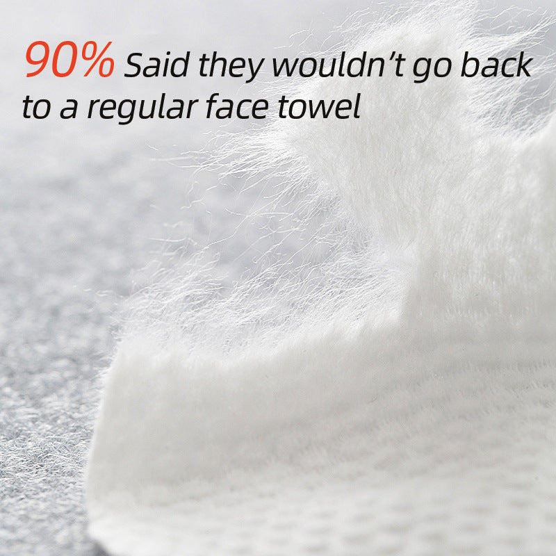 100% Natural Biodegradable Cotton Bagged Face Towel (80Ct)