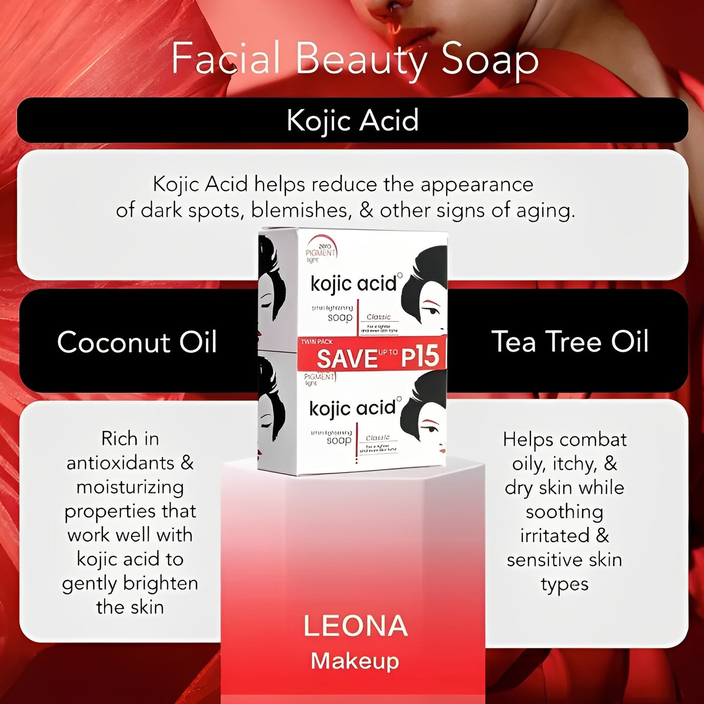 Natural Classic Kojic Acid Handmade Soap (2 Pack)