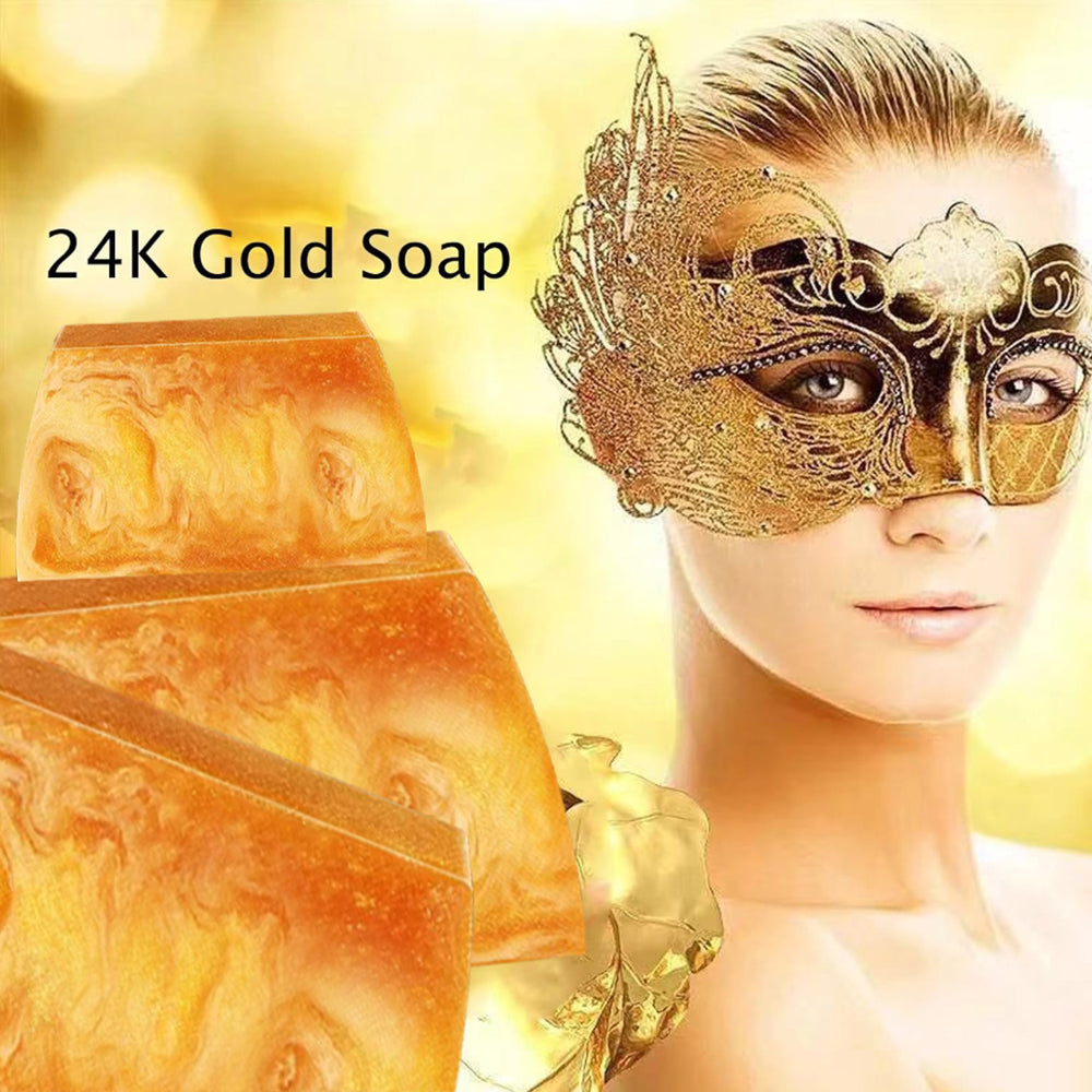 Gold 24K Essential Oil Soap For Purifying Mites (Gift Set)