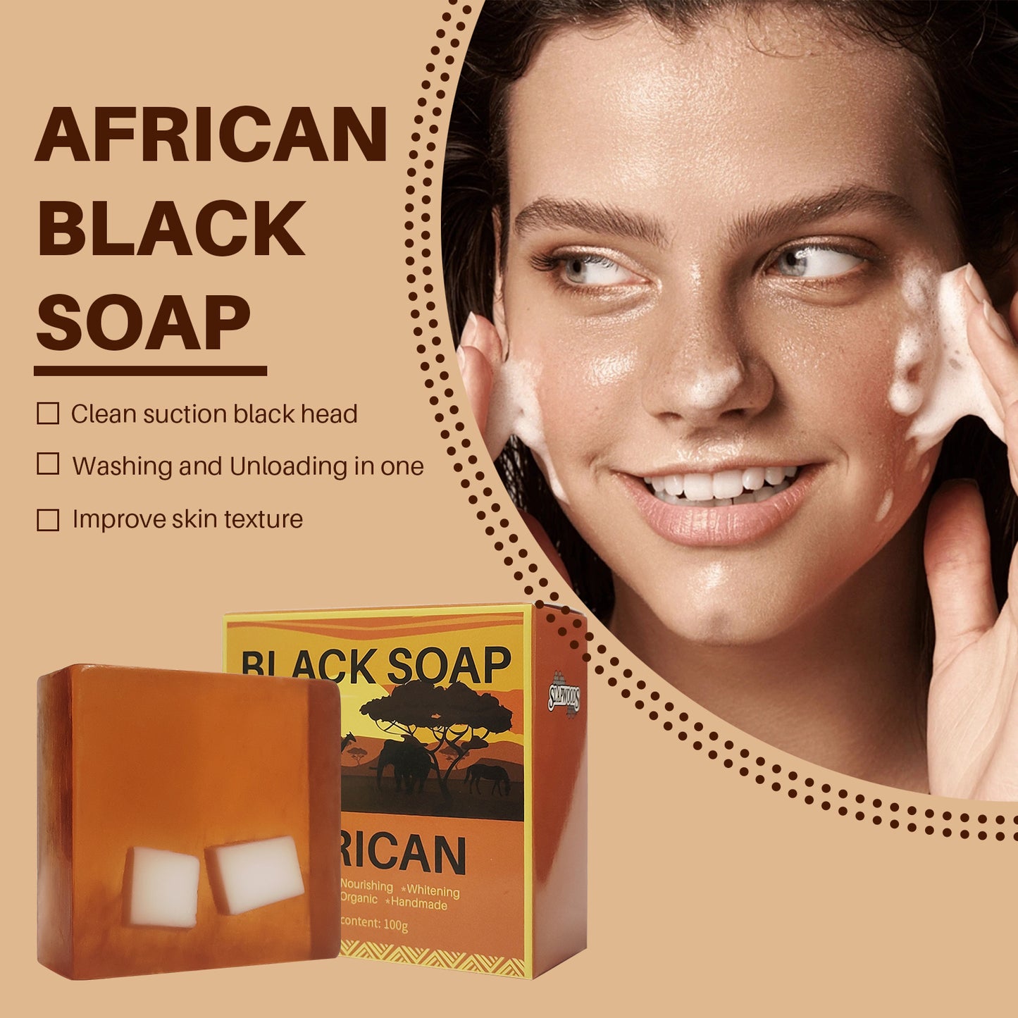 African Black Soap for Troubled Skin Cleanser