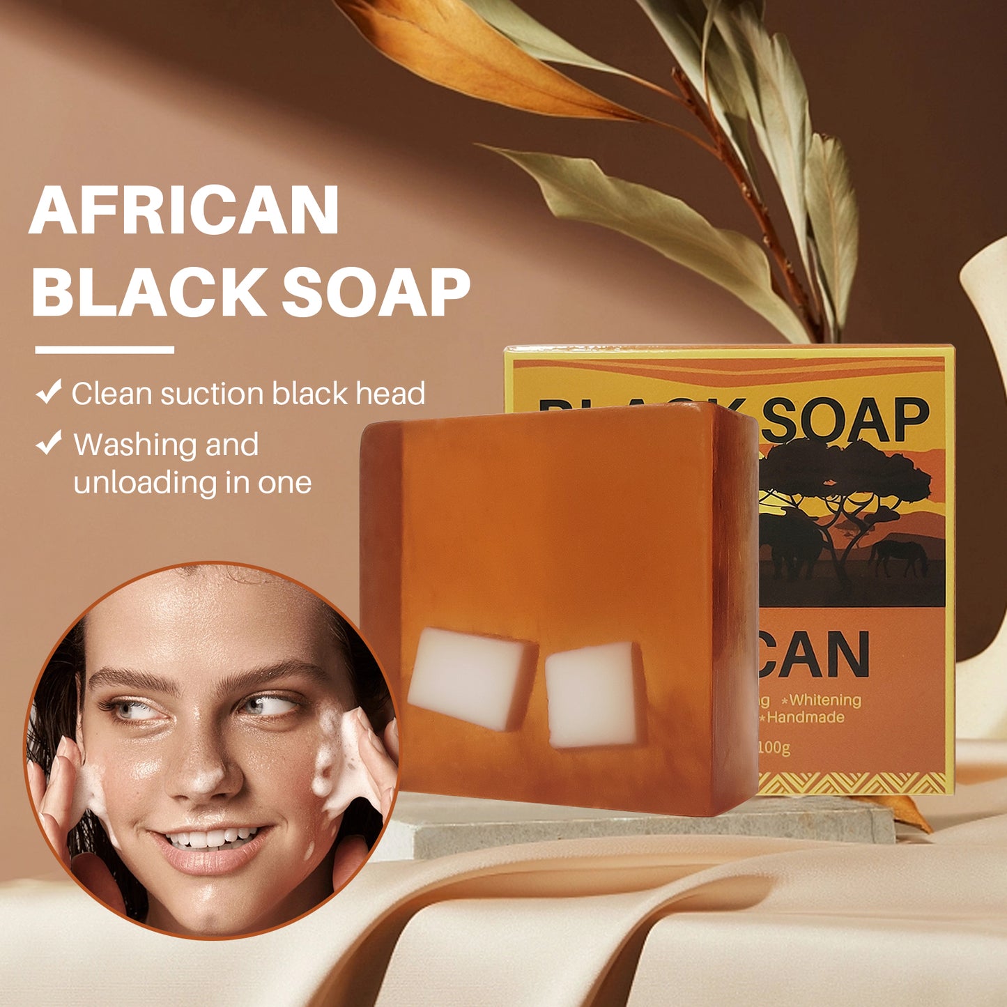 African Black Soap for Troubled Skin Cleanser