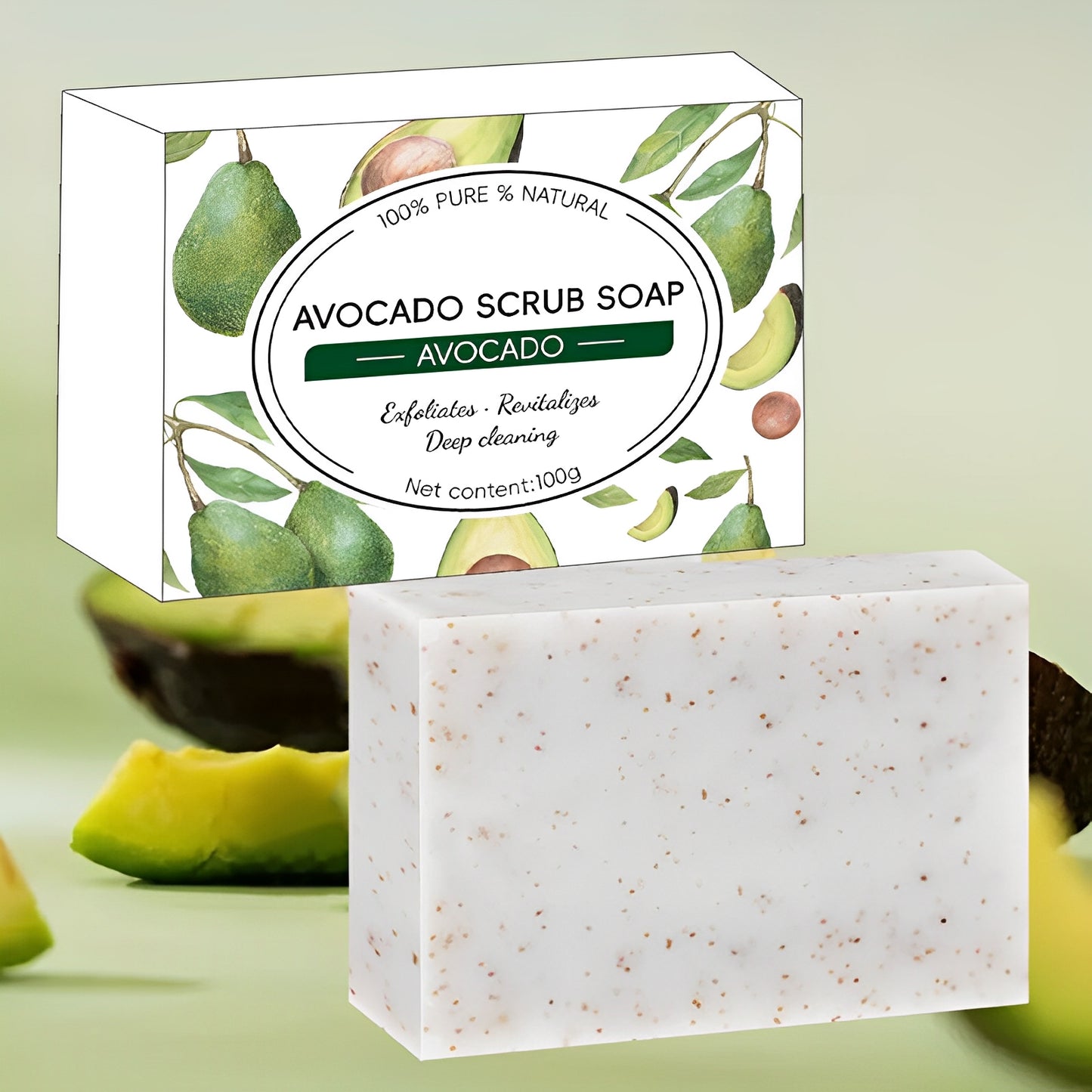 Walnut Avocado Scrub Soap