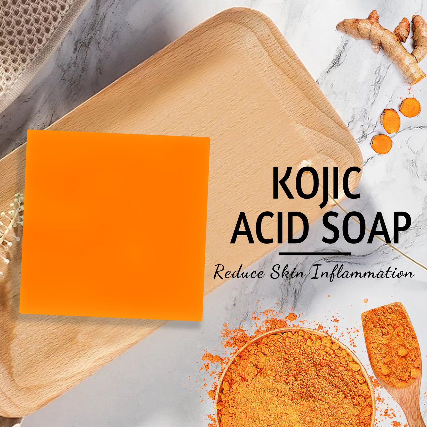 Turmeric Kojic Acid Handmade Soap (2 Pack)