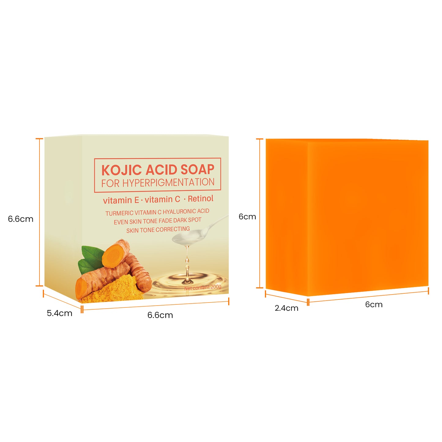 Turmeric Kojic Acid Handmade Soap (2 Pack)