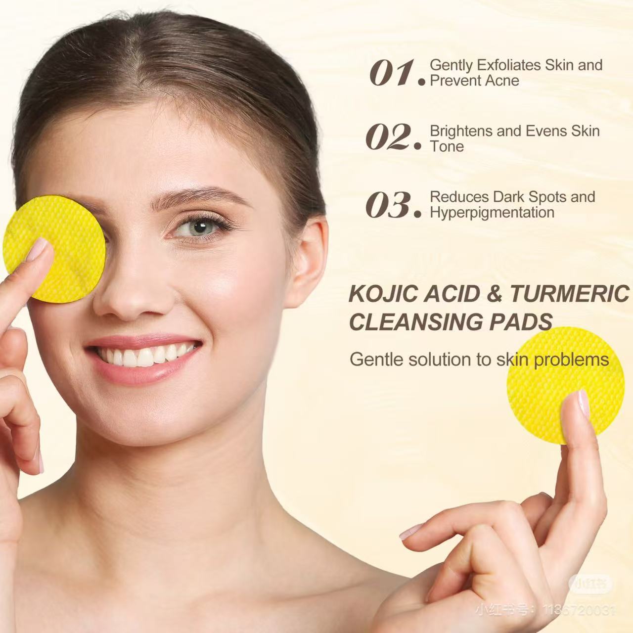 Kojic Acid Turmeric Cleansing Pads