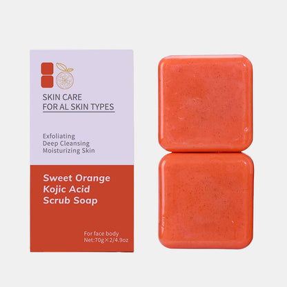 Orange Kojic Acid Scrub Soap (2 Pack)