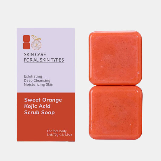 Orange Kojic Acid Scrub Soap (2 Pack)