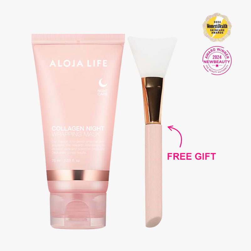 قناع تقشير الوجه بالكولاجين طوال الليل 