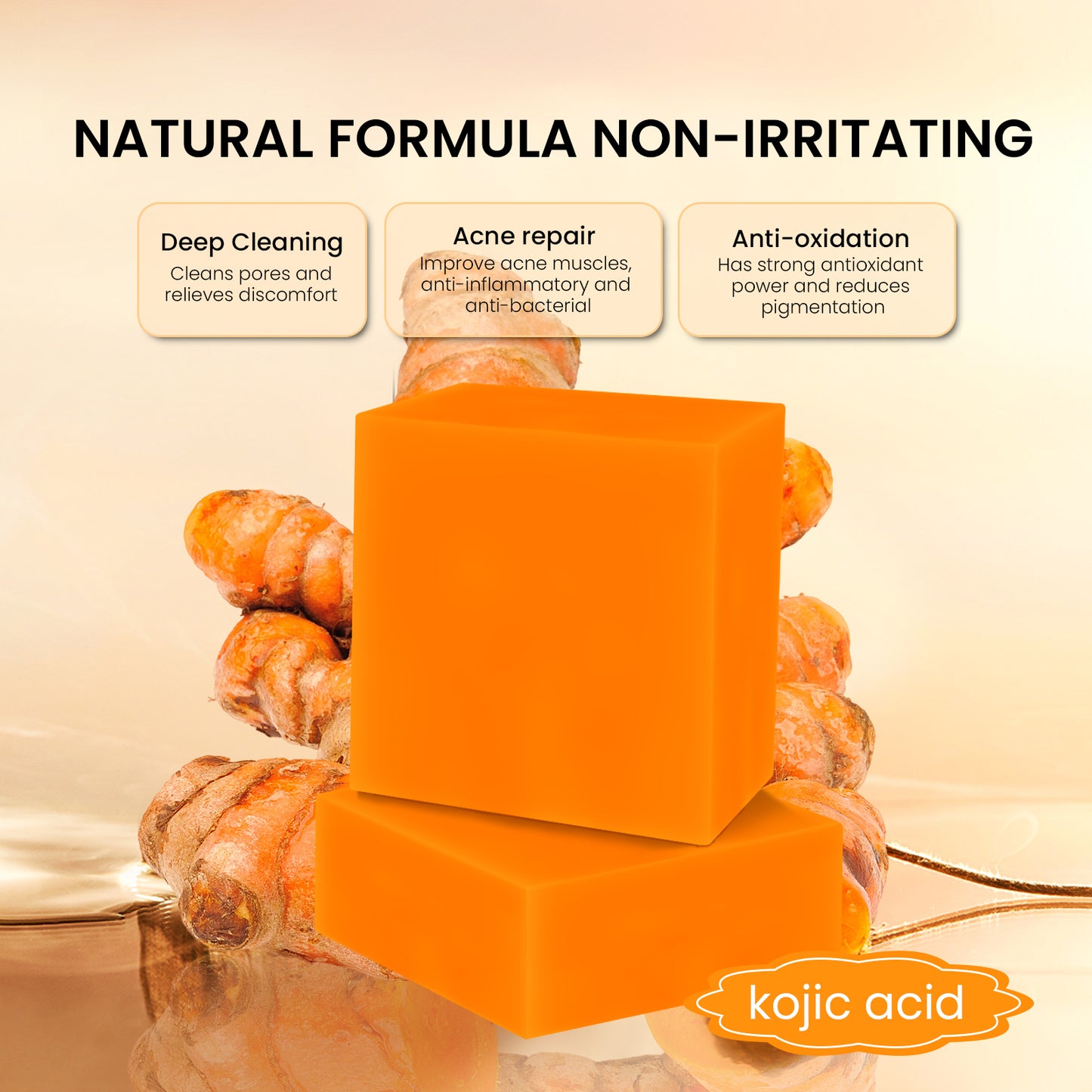 Turmeric Kojic Acid Handmade Soap (2 Pack)