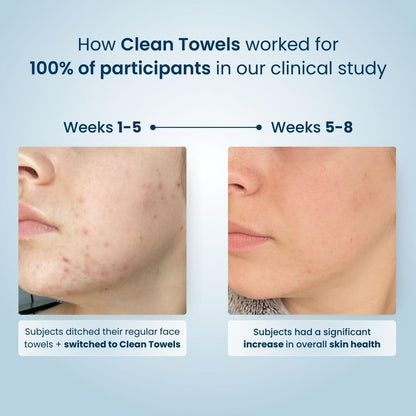 100% Natural Biodegradable Cotton Face Towels (XL, 50Ct)
