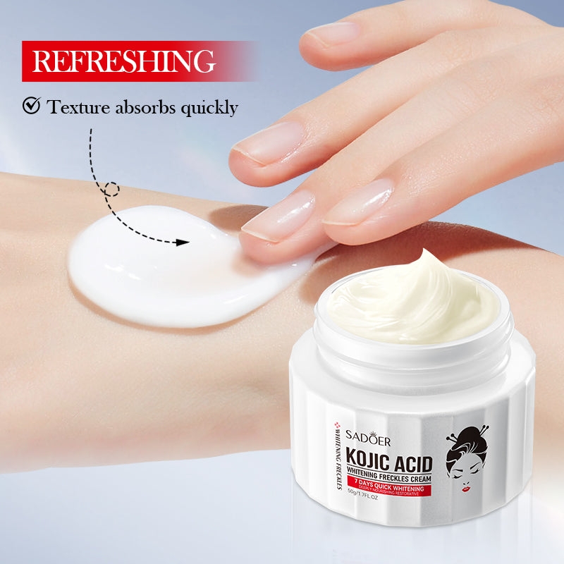 Alojalife-Bottled Kojic Acid Whitening and Anti-freckle Facial Cream-1.7oz-Product Benefits