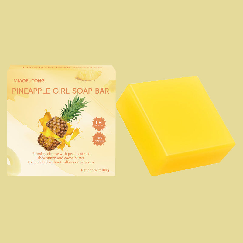 Natural Organic Pineapple Yoni Soap Bars with Foaming Net