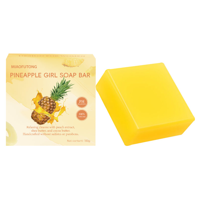 Natural Organic Pineapple Yoni Soap Bars with Foaming Net