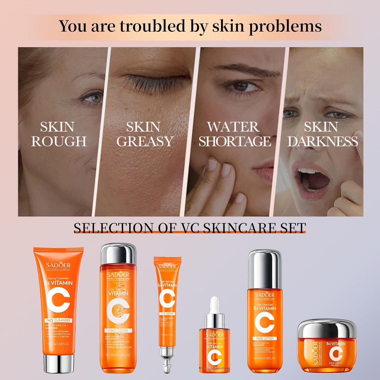 5x Vitamin C Whitening and Brightening Skin Care Gift Set