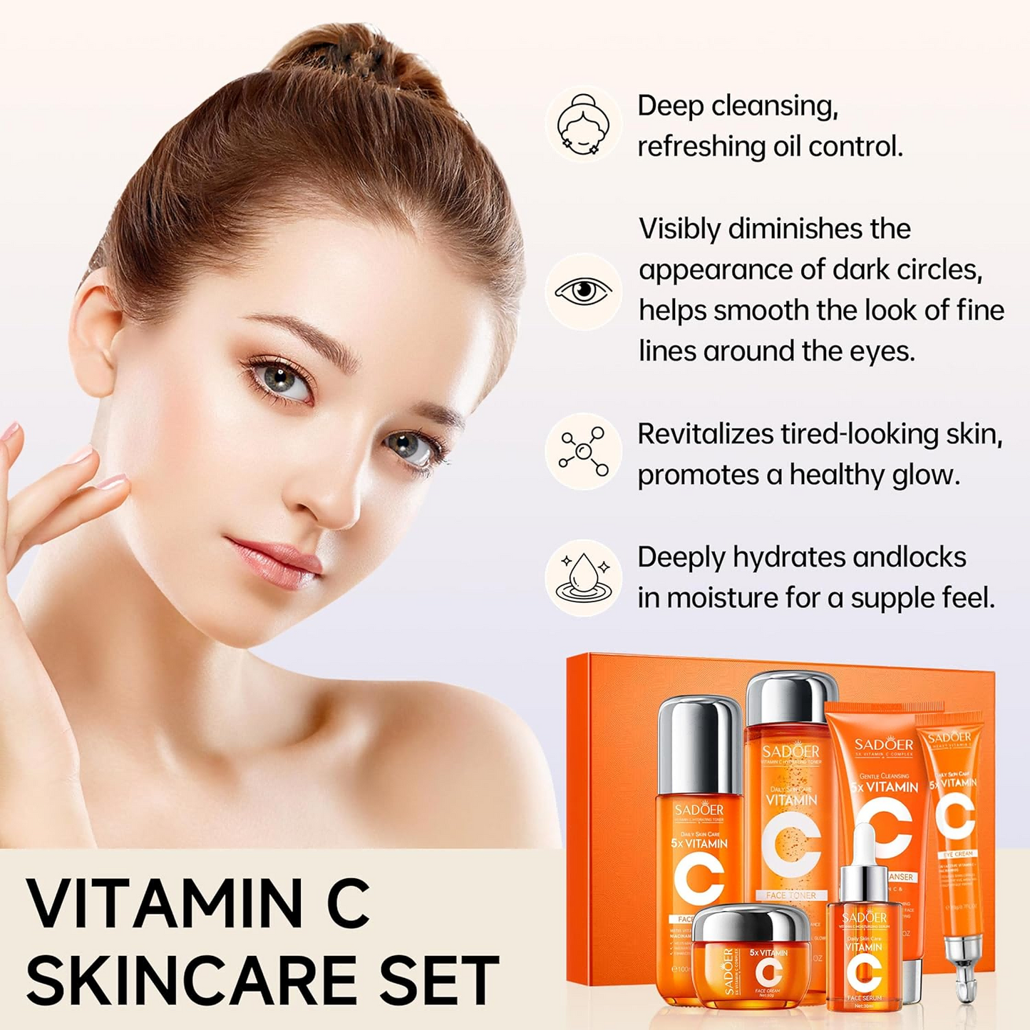 5x Vitamin C Whitening and Brightening Skin Care Gift Set