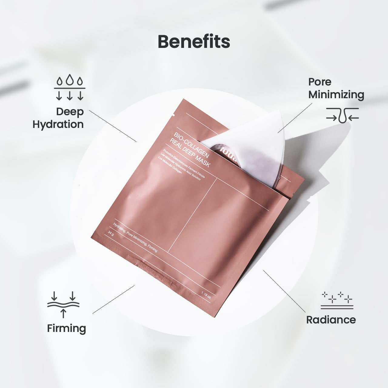 Alojalife Bio-Collagen Real Deep Mask 1.19 oz×4pcs-Product Benefits