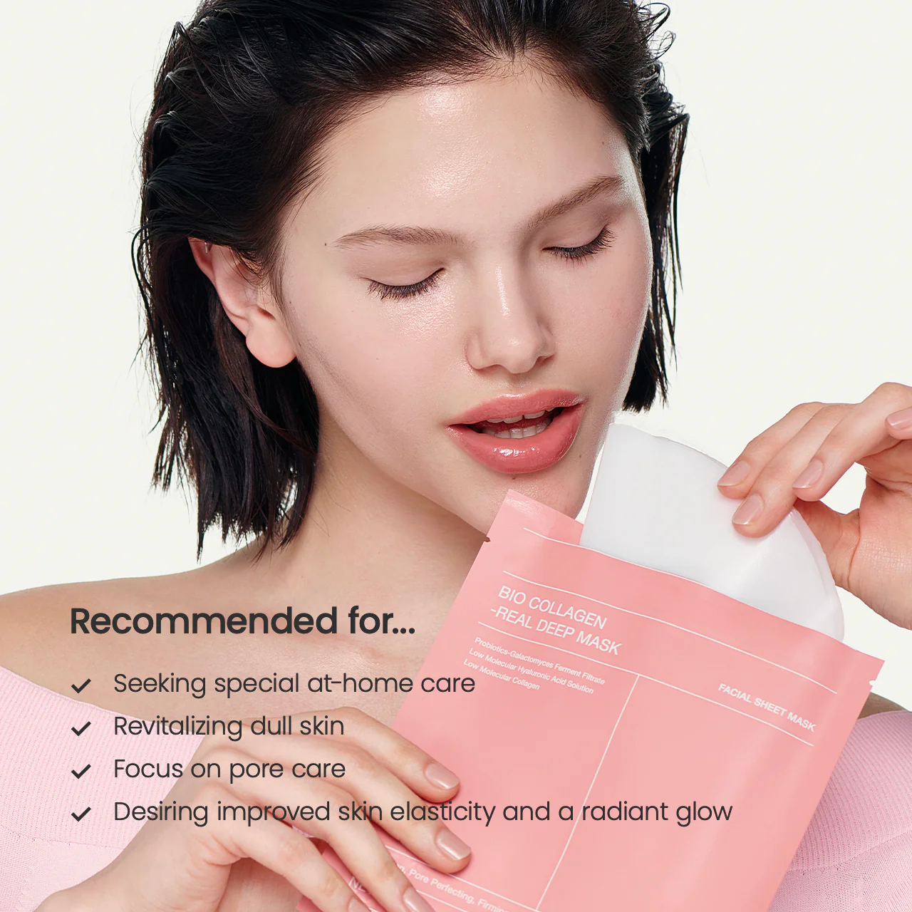 Alojalife Bio-Collagen Real Deep Mask 1.19 oz×4pcs-Product Benefits
