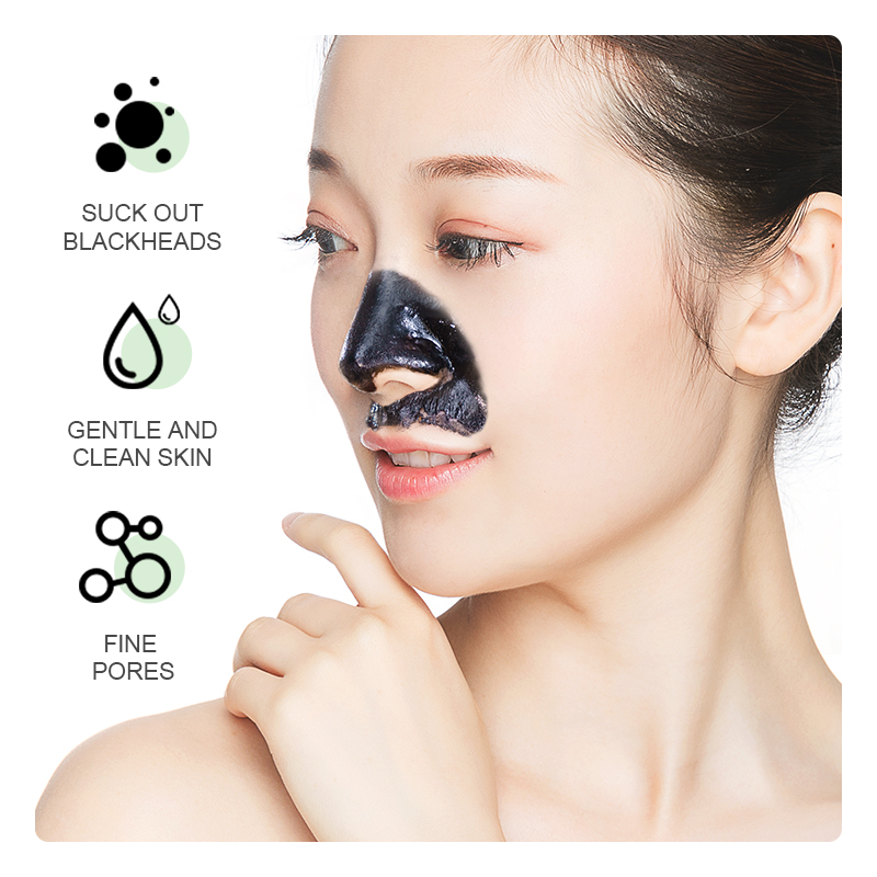 Alojalife-Blackhead Removing Bamboo Charcoal Nose Mask-6g×10pcs-Black Color-Product Benefits