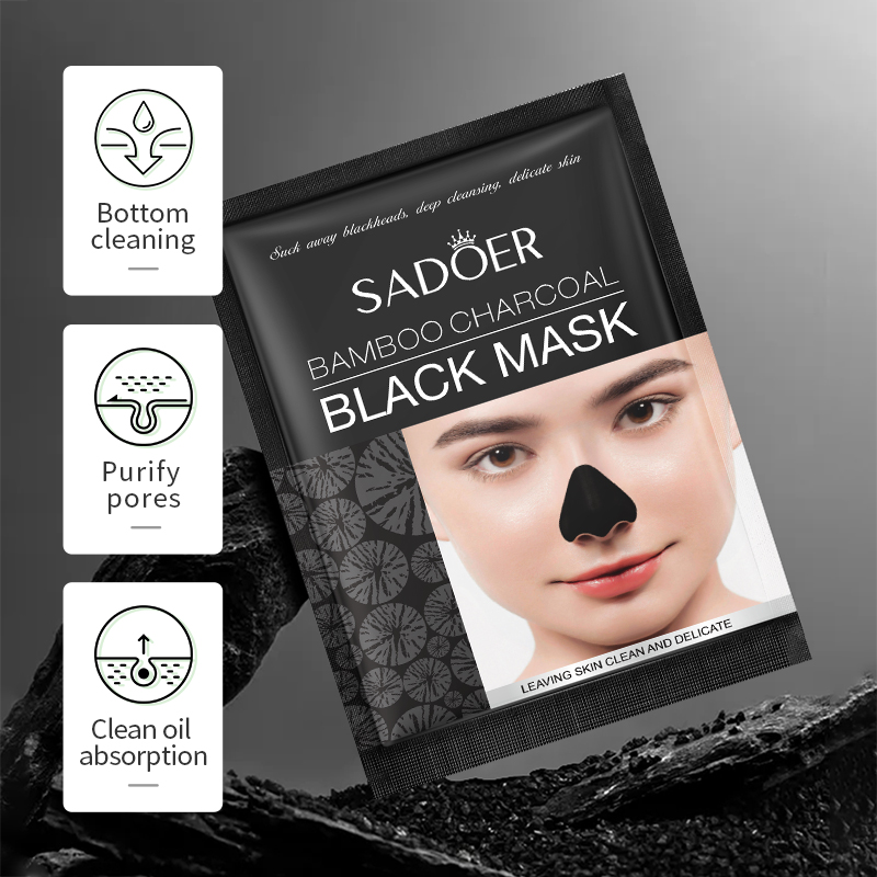 Alojalife-Blackhead Removing Bamboo Charcoal Nose Mask-6g×10pcs-Black Color-Product Benefits