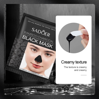 Alojalife-Blackhead Removing Bamboo Charcoal Nose Mask-6g×10pcs-Black Color-Product Images