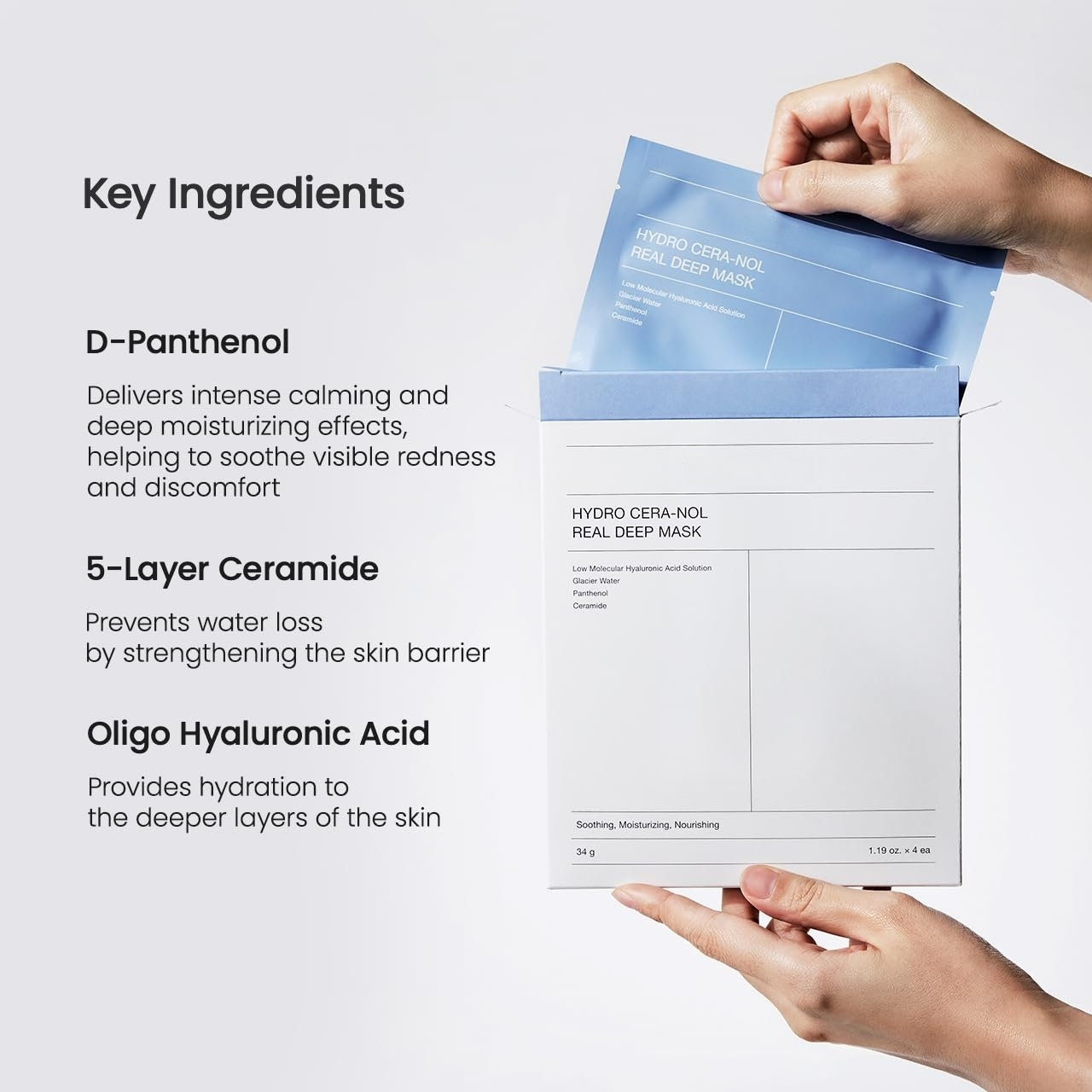 Alojalife Hydro Cera-nol Real Deep Mask 1.19 oz×4pcs-Product Ingredient Analysis