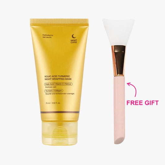 Alojalife-Kojic Acid Tumeric Overnight Peel Off Facial Mas-With free brush-Product Images