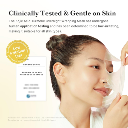 Alojalife-Kojic Acid Tumeric Overnight Peel Off Facial Mas-With free brush-Ingredient Analysis