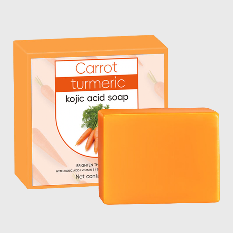 Alojalife-Natural Organic Carrot Turmeric Kojic Acid Soap Bars-Orange Color-Product Images