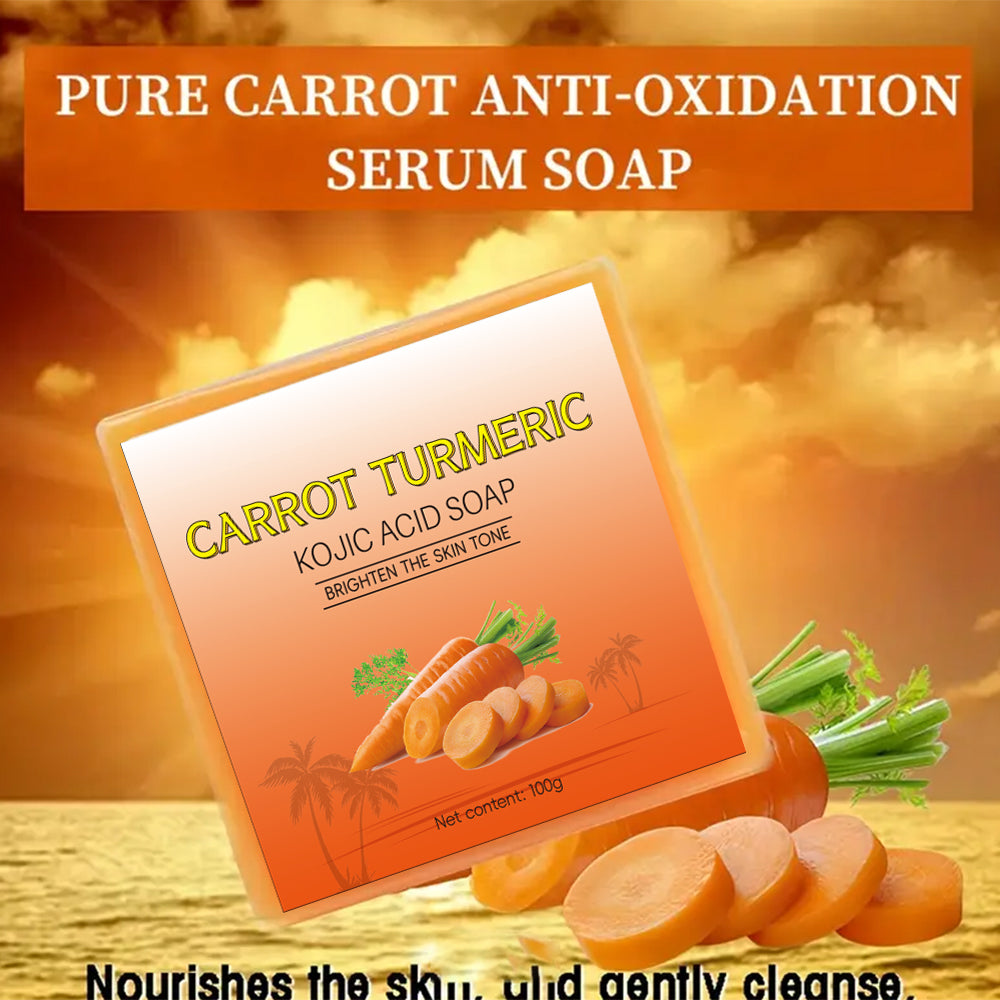 Alojalife-Natural Organic Carrot Turmeric Kojic Acid Soap Bars-Orange Color-Product Images
