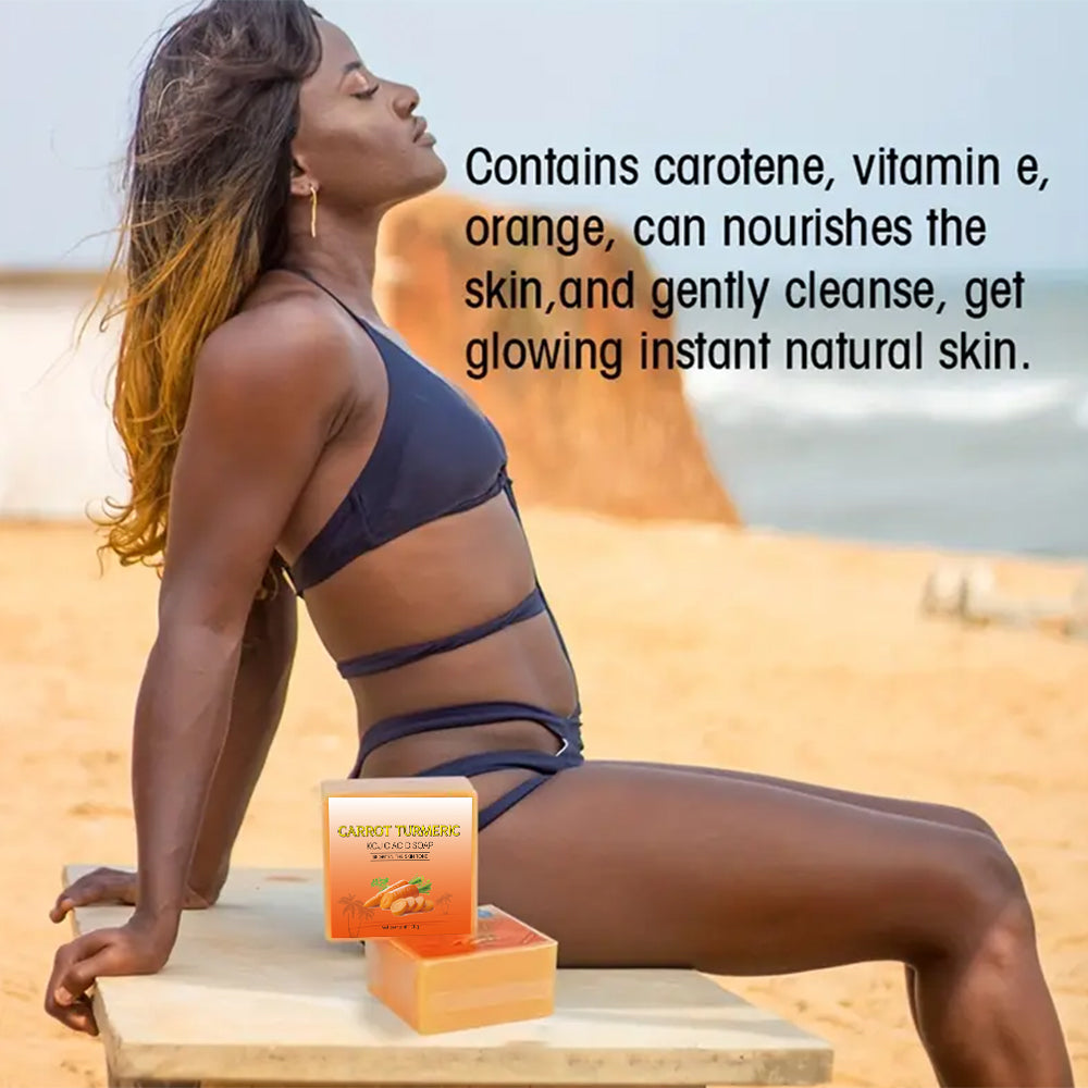 Alojalife-Natural Organic Carrot Turmeric Kojic Acid Soap Bars-Orange Color-Product Benefits