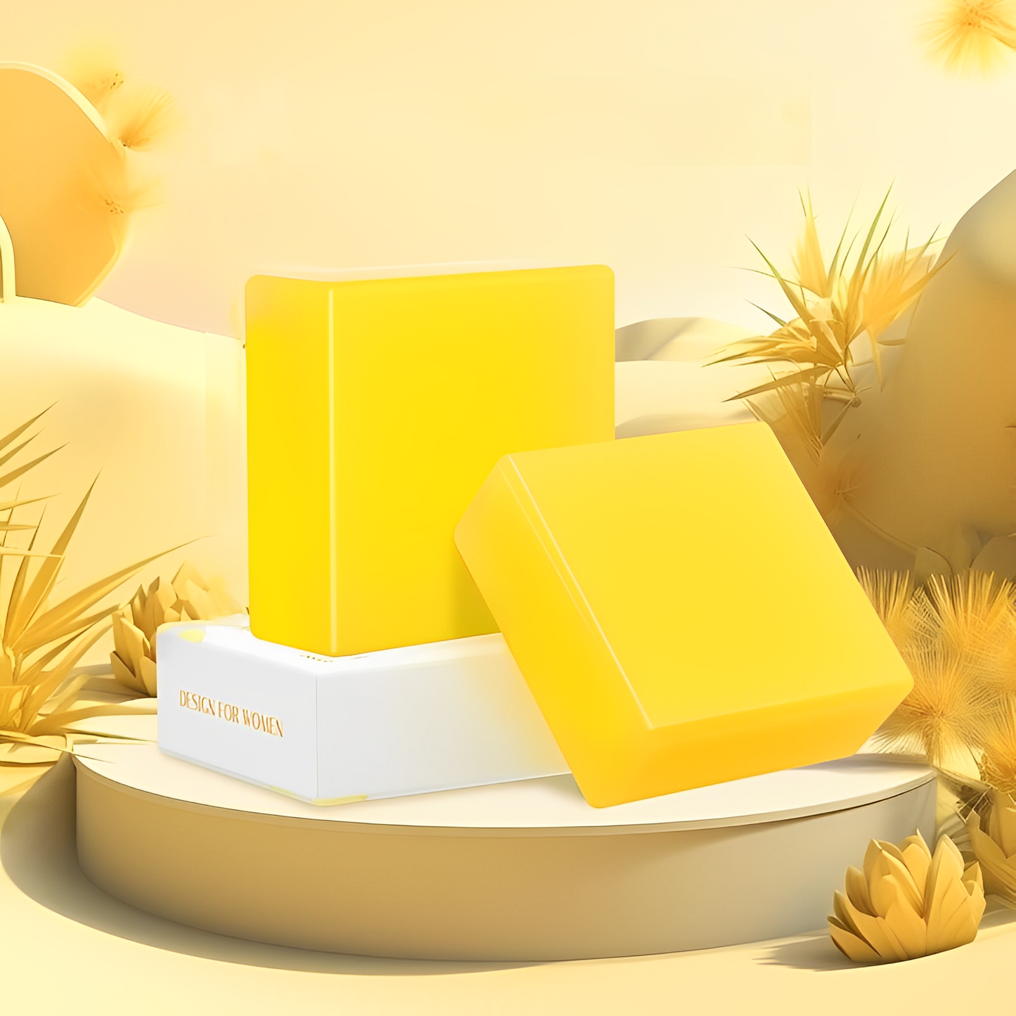 Alojalife-Natural Organic Pineapple Yoni Soap Bars with Foaming Net-Gold Color-Product Images