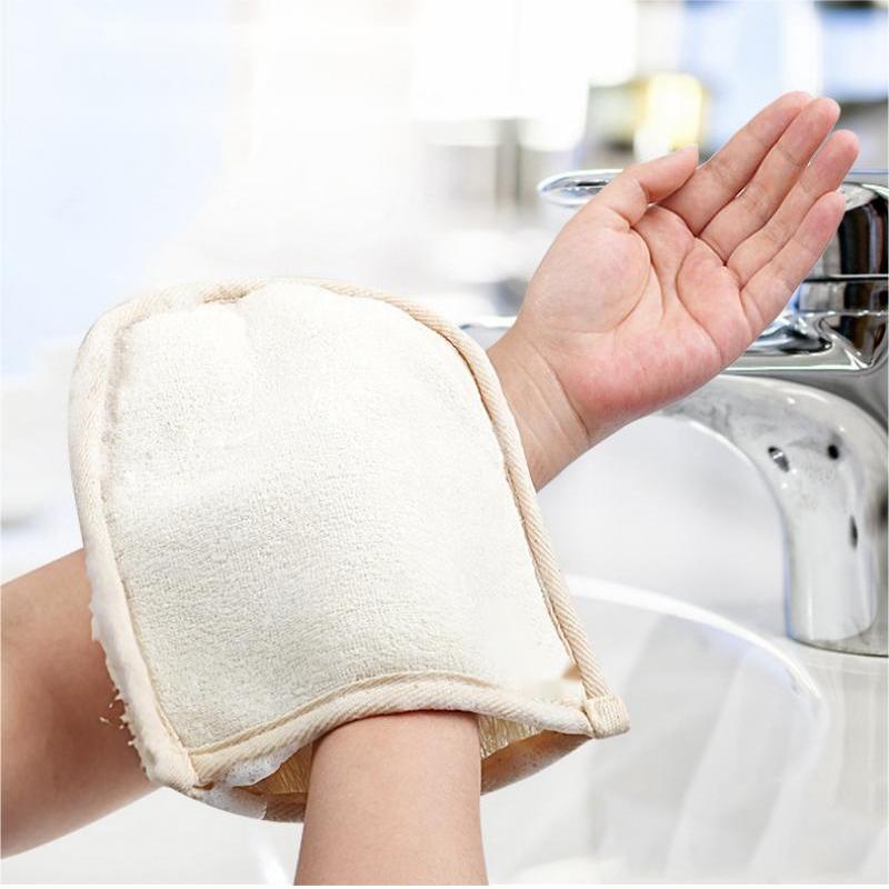 Alojalife-Premium Exfoliating Loofah Glove Pad Body Scrubber-Primary Colour