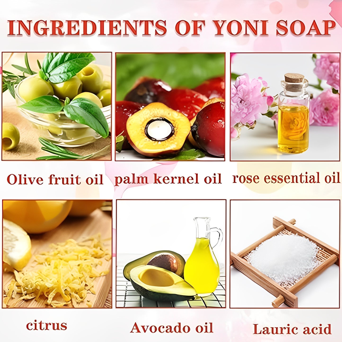 Alojalife-Natural Rose Yoni Soap Bar-Pink Color-Ingredient Analysis