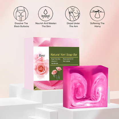 Alojalife-Natural Rose Yoni Soap Bar-Pink Color-Benefits