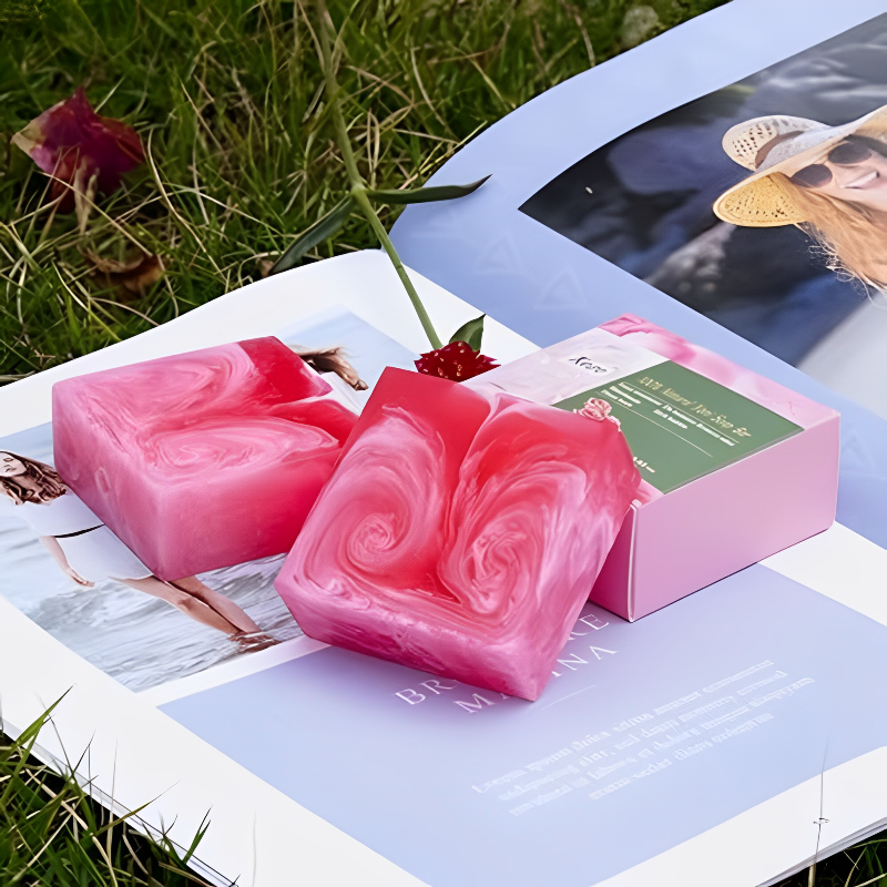 Alojalife-Natural Rose Yoni Soap Bar-Pink Color-Product Images