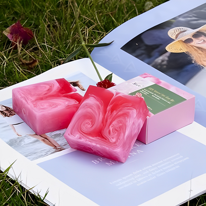 Alojalife-Natural Rose Yoni Soap Bar-Pink Color-Product Images