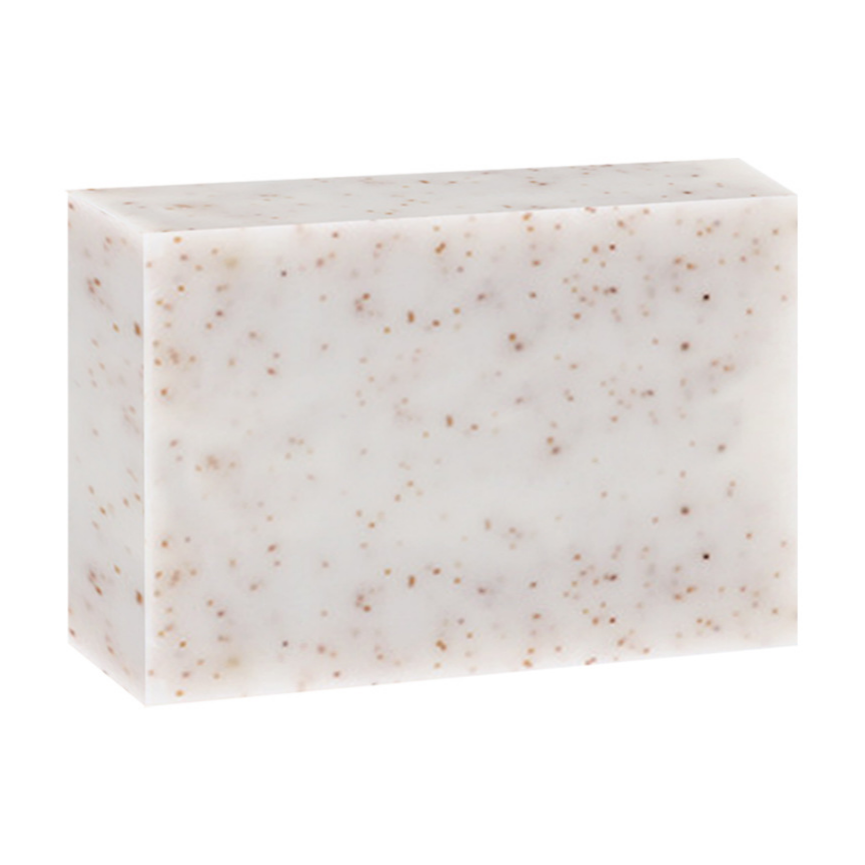 Alojalife-Natural Organic Walnut Avocado Scrub Soap Bars with Foaming Net-White Color-Product Images