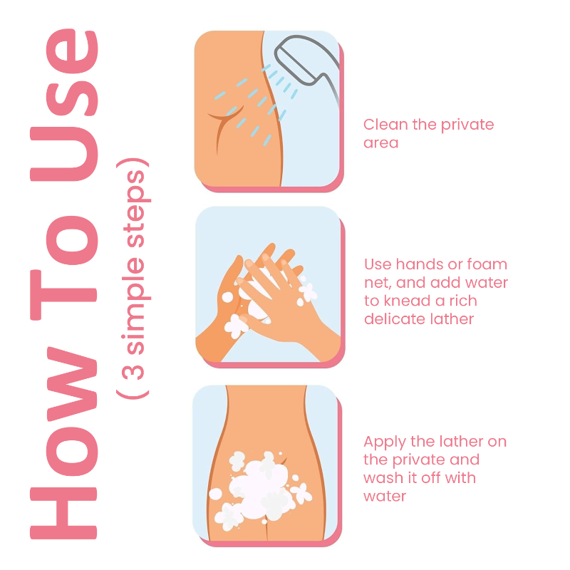 Alojalife-Premium Yoni Bar – PH Balance Feminine Wash-Pink Color-Product Instructions
