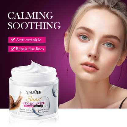 Alojalife-Bottled Snail Restructured Collagen Sleeping Mask 3.9oz-White Color-Product Benefits