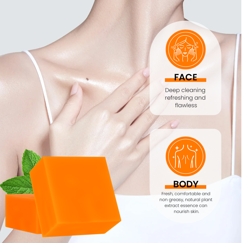 Alojalife-Turmeric Kojic Acid Handmade Soap (2 Pack)-Orange Color-Instructions