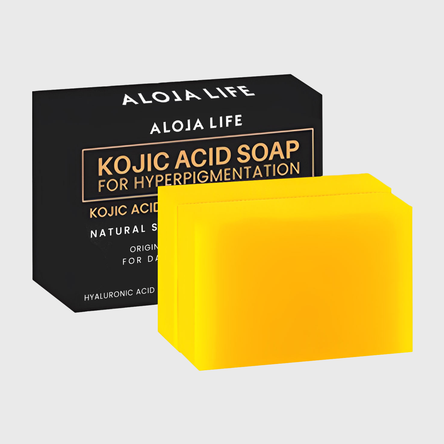 Alojalife-Turmeric Lemon Kojic Acid Soap-Yellow Colour-2 Pack
