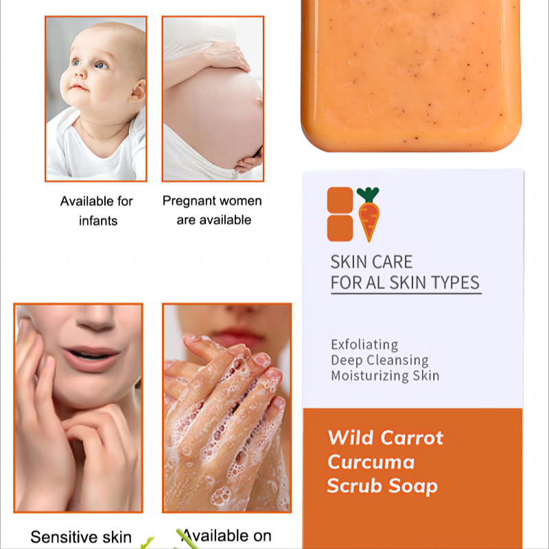 Alojalife-Natural Wild Carrot Kojic Acid Scrub Soap (2 Pack)-Yellow Color-Product Instructions