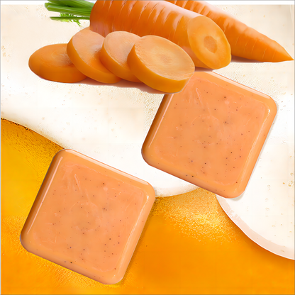 Alojalife-Natural Wild Carrot Kojic Acid Scrub Soap (2 Pack)-Yellow Color-Product Images