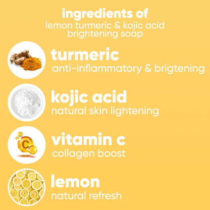 Lemon Turmeric & Kojic Acid Brightening Soap (Gift Set)