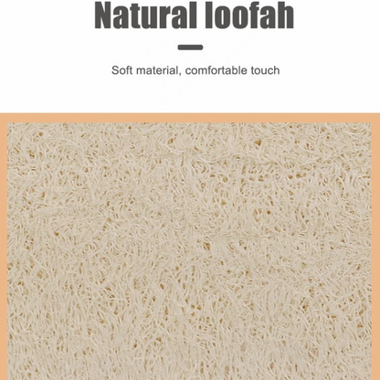 Short Wooden Handle Natural Loofah Sponges