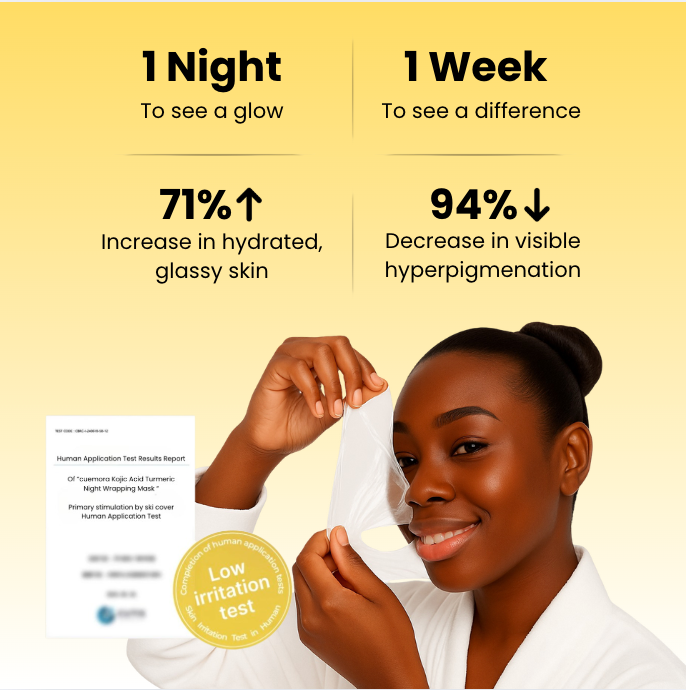 مناديل تنظيف البشرة بحمض الكوجيك والكركم (50 قطعة)