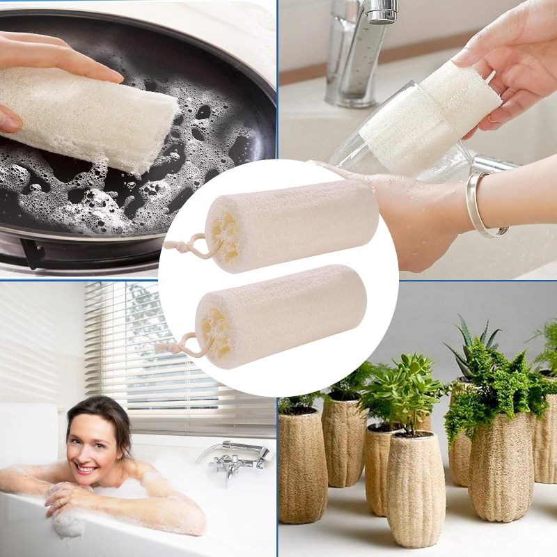 Natural Loofah Sponges for Shower Scrubbing